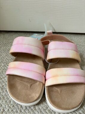 Cat & Jack Girls Pink Ombre Strappy Sandals